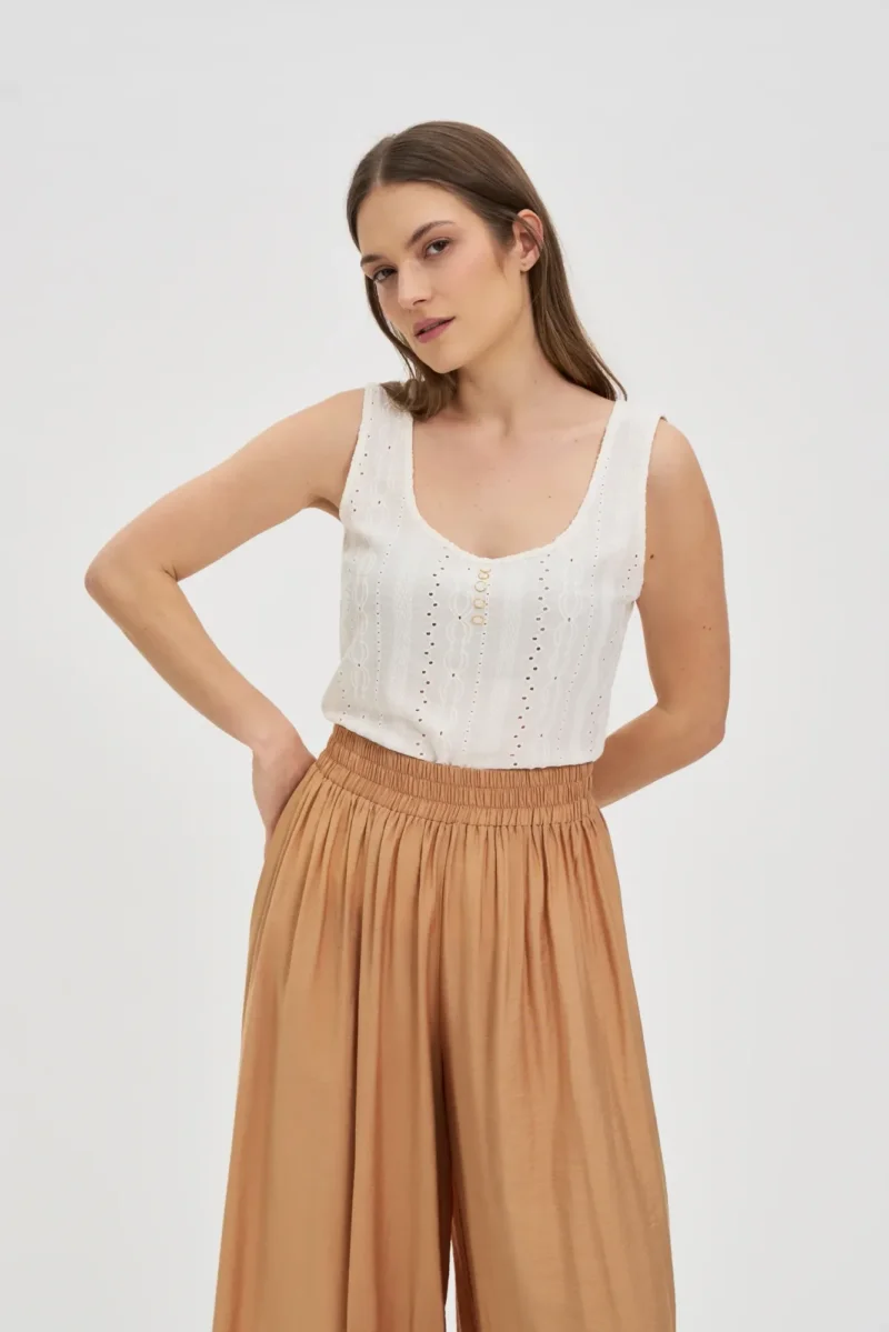 WOMEN'S TOP L-TS-4676 OFF WHITE