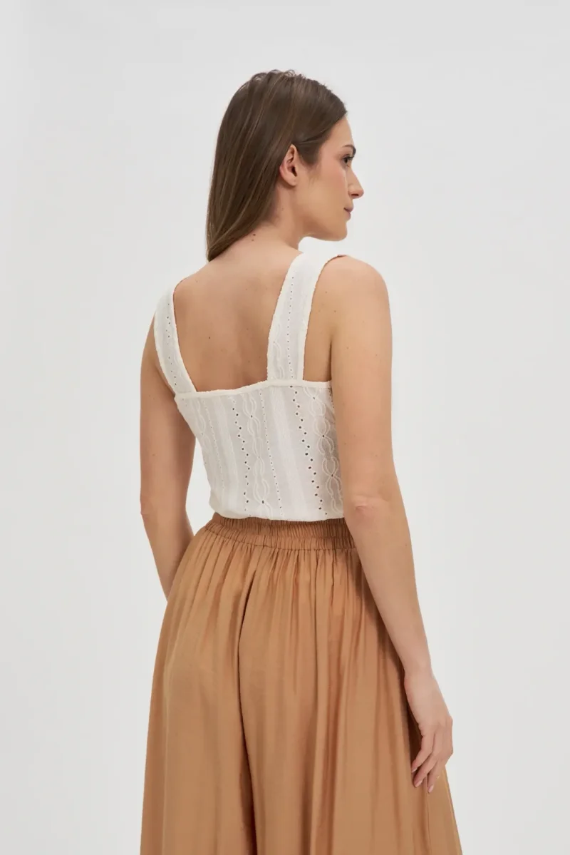 WOMEN'S TOP L-TS-4676 OFF WHITE - Imagen 4
