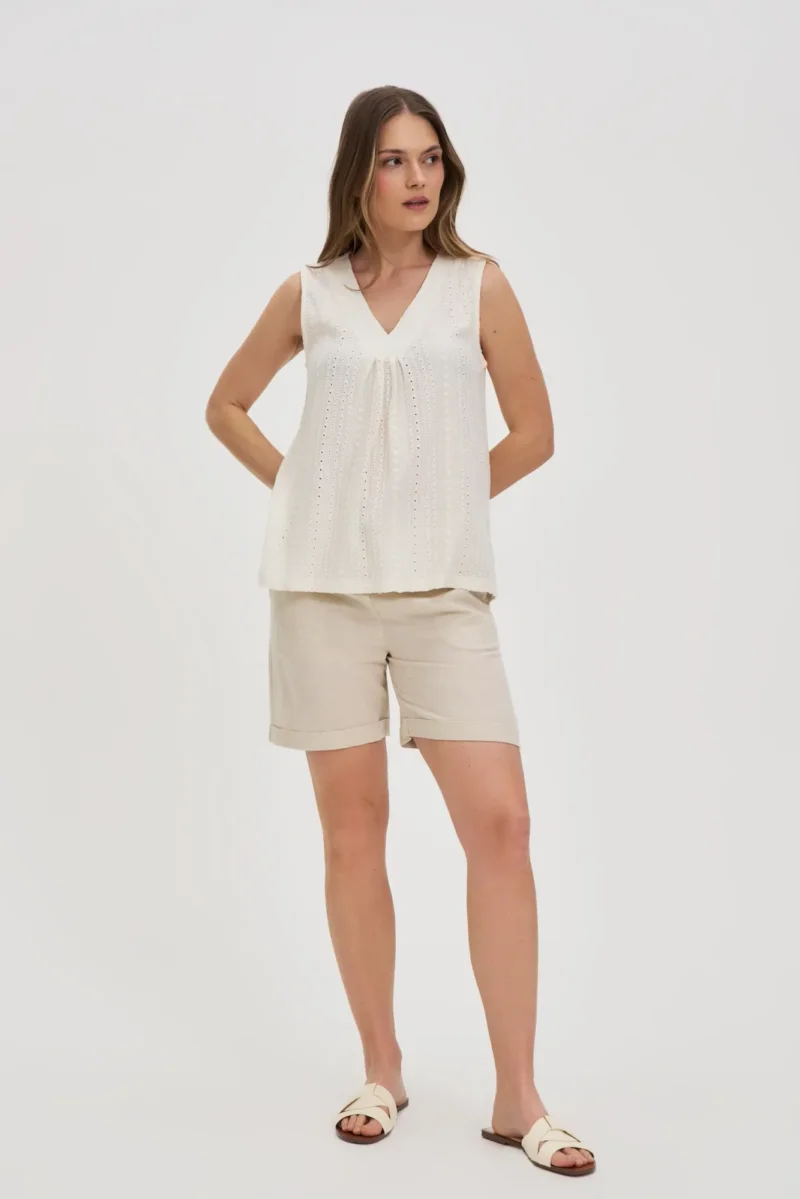 WOMEN'S TOP L-TS-4677 OFF WHITE - Imagen 2
