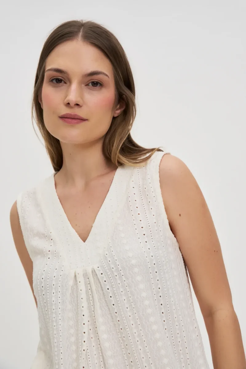 WOMEN'S TOP L-TS-4677 OFF WHITE - Imagen 3