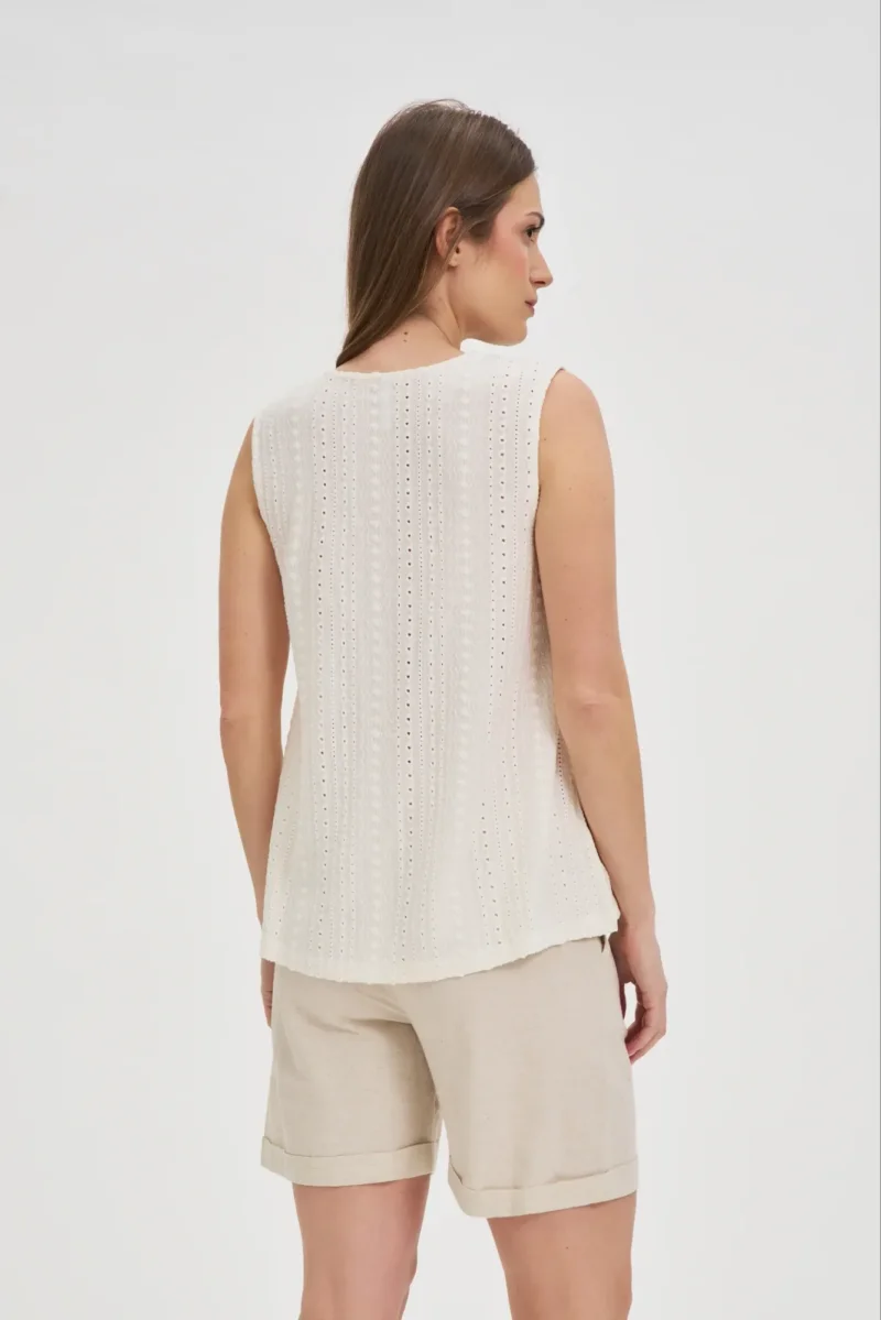WOMEN'S TOP L-TS-4677 OFF WHITE - Imagen 4