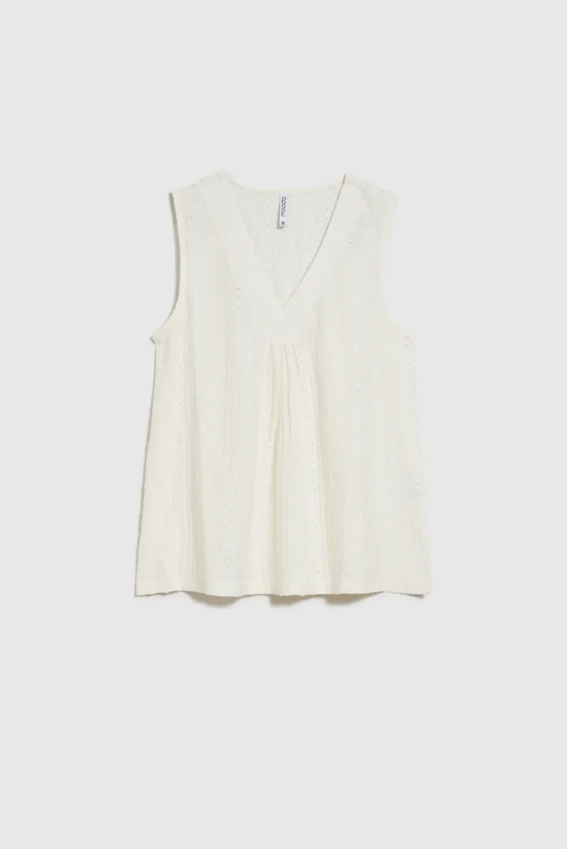 WOMEN'S TOP L-TS-4677 OFF WHITE - Imagen 6