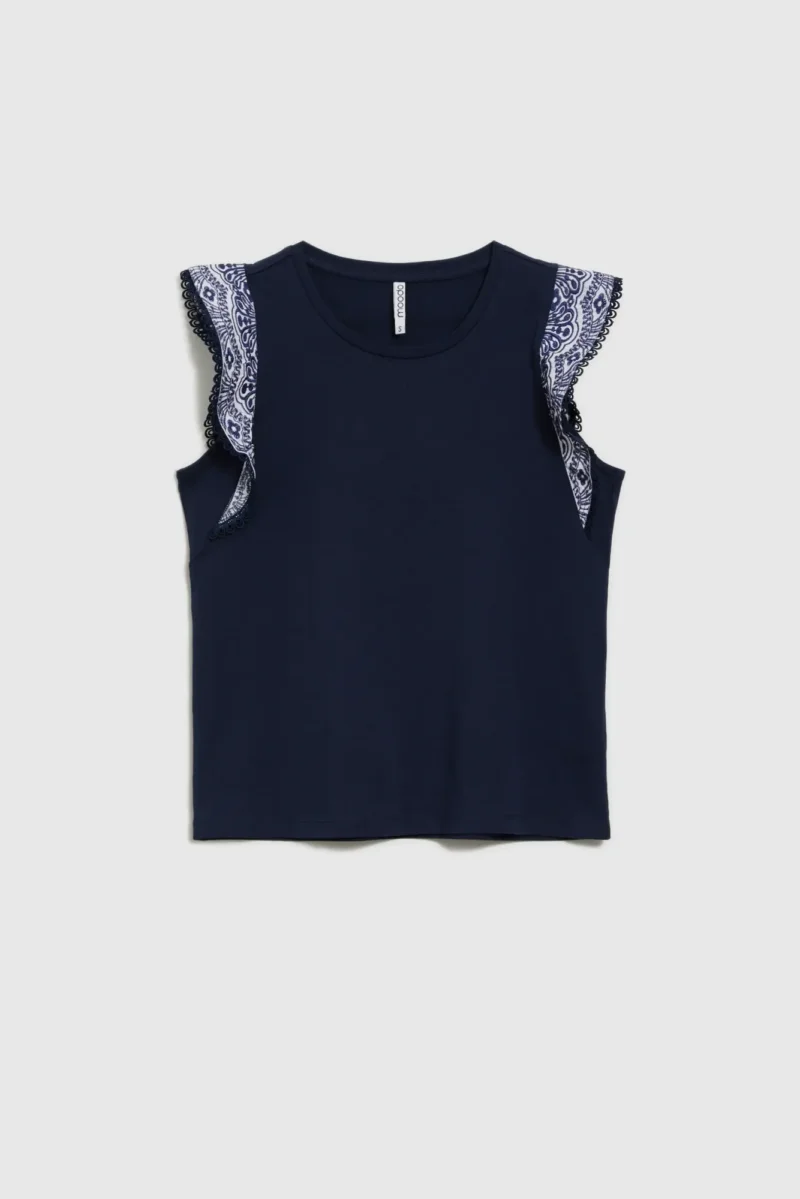 WOMEN'S TOP L-TS-4681 NAVY - Imagen 6