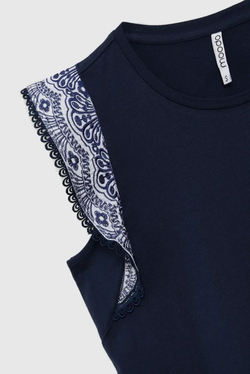 WOMEN'S TOP L-TS-4681 NAVY - Imagen 7