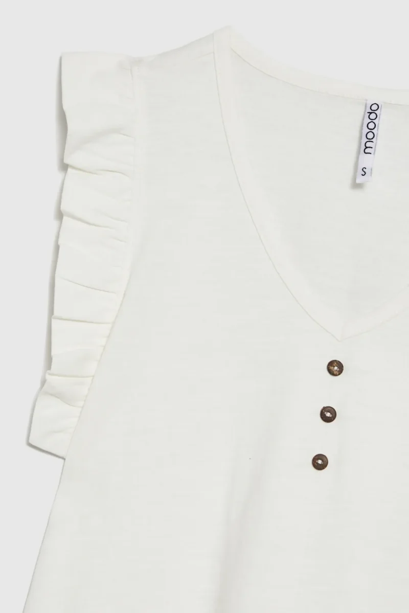 WOMEN'S TOP L-TS-4682 OFF WHITE - Imagen 6