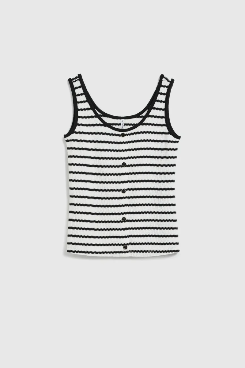 WOMEN'S TOP L-TS-4692 WHITE_BLACK - Imagen 5