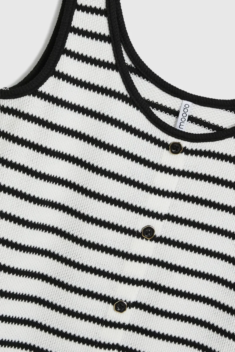 WOMEN'S TOP L-TS-4692 WHITE_BLACK - Imagen 6