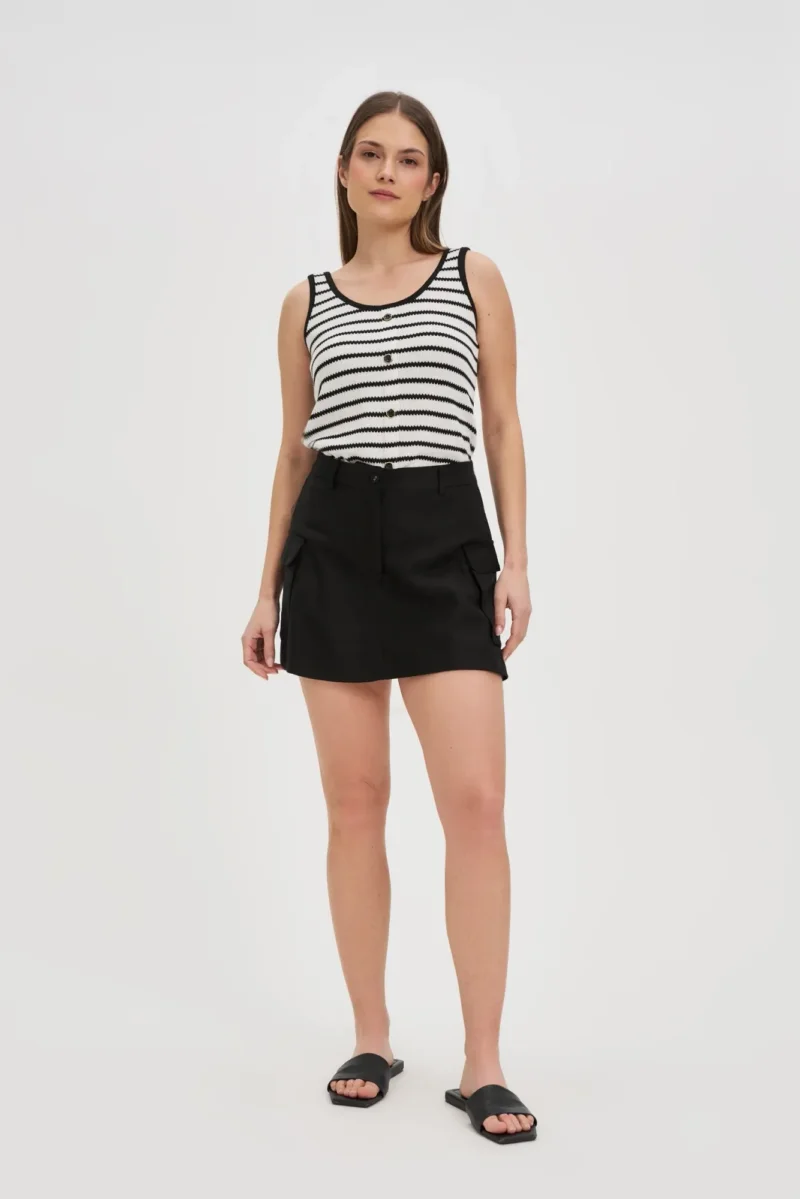 WOMEN'S TOP L-TS-4692 WHITE_BLACK - Imagen 2