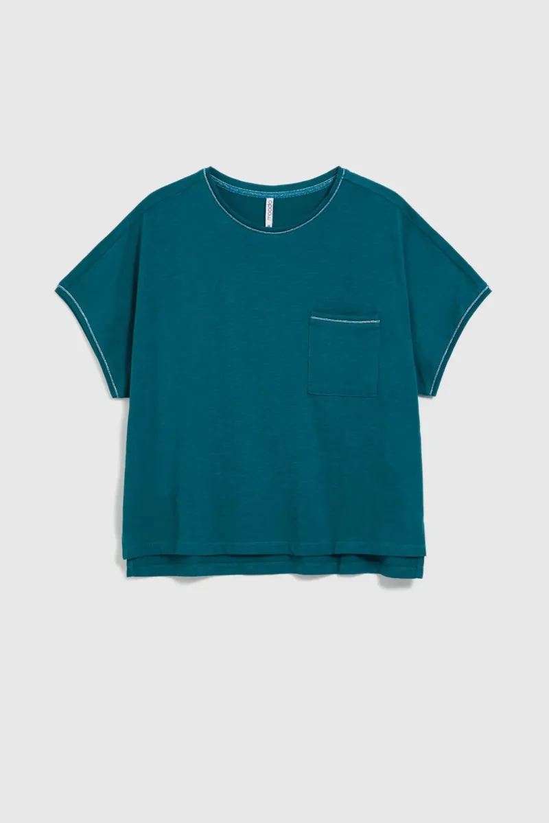 WOMEN'S TSHIRT L-TS-4693 D.GREEN - Imagen 4