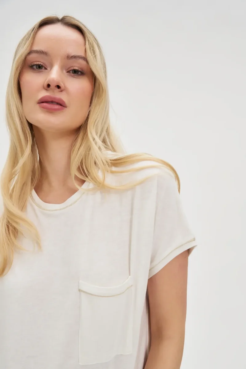 WOMEN'S TSHIRT L-TS-4693 OFF WHITE