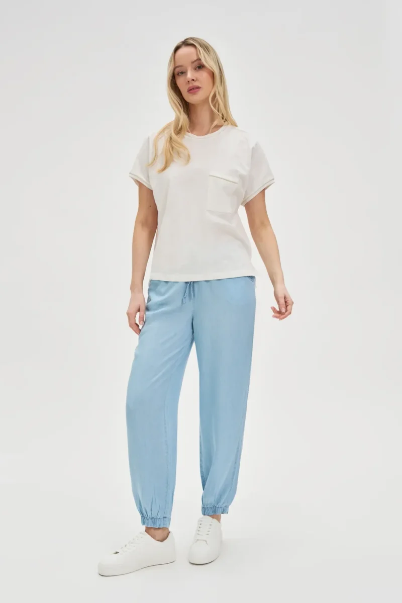 WOMEN'S TSHIRT L-TS-4693 OFF WHITE - Imagen 2
