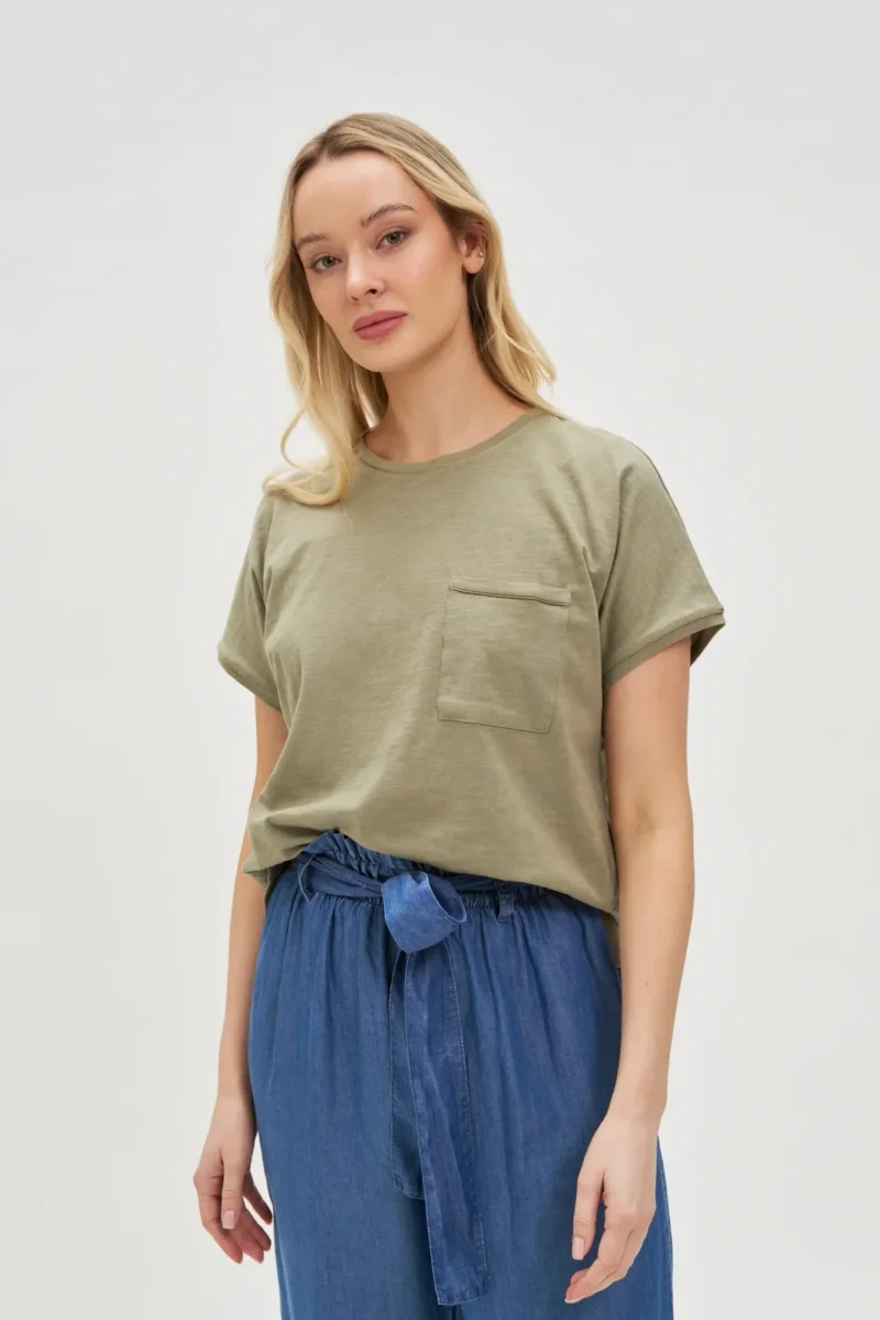 WOMEN'S TSHIRT L-TS-4693 OLIVE - Imagen 4