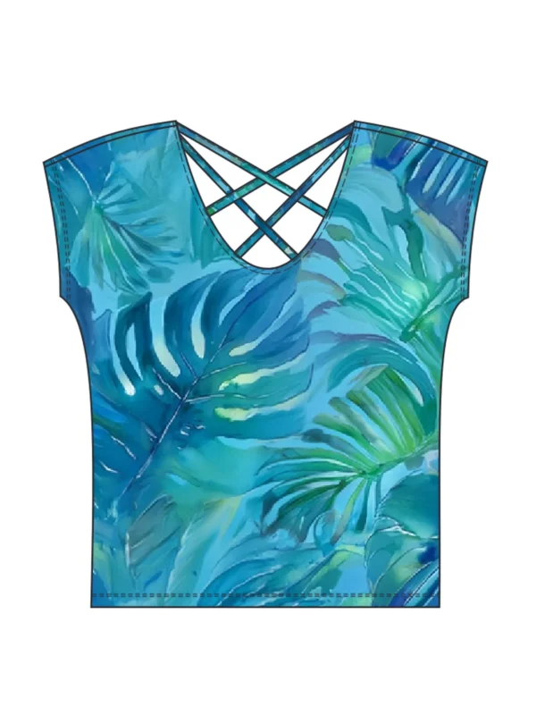 WOMEN'S TSHIRT L-TS-4696 BLUE