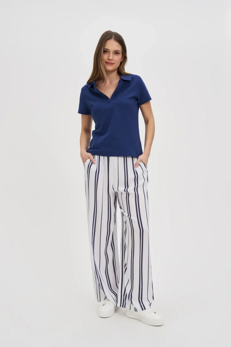 WOMEN'S TSHIRT L-TS-4701 D.BLUE - Imagen 2