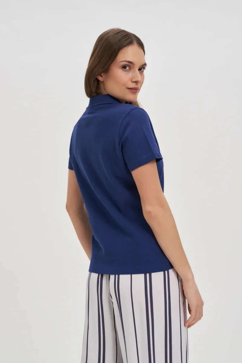 WOMEN'S TSHIRT L-TS-4701 D.BLUE - Imagen 4