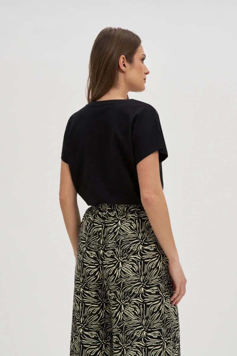 WOMEN'S TSHIRT L-TS-4702 BLACK - Imagen 4