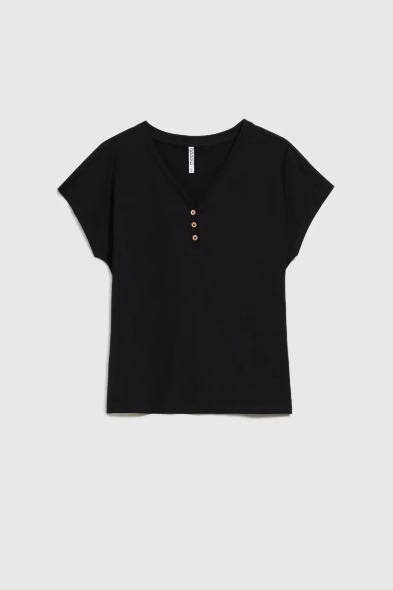 WOMEN'S TSHIRT L-TS-4702 BLACK - Imagen 6