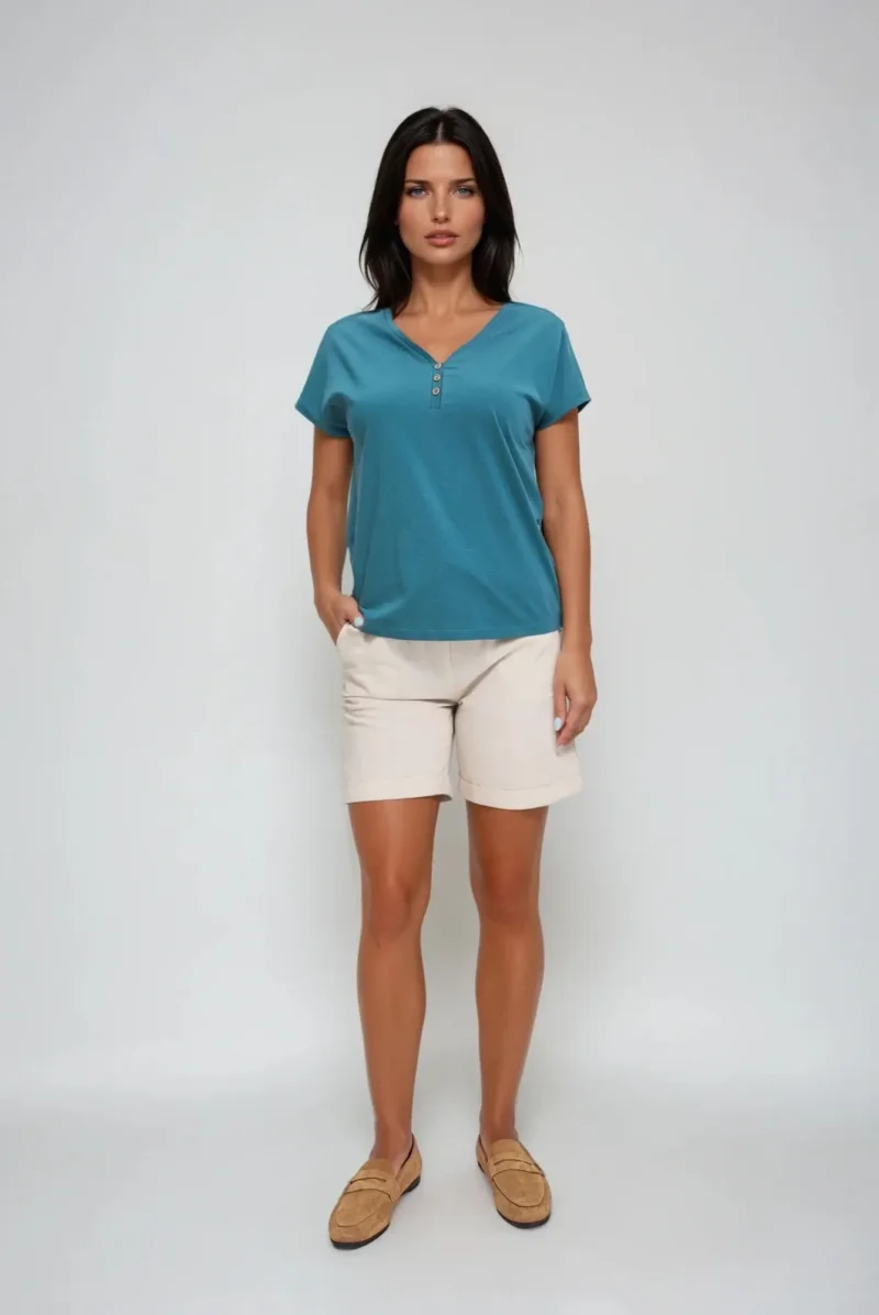 WOMEN'S TSHIRT L-TS-4702 D.GREEN - Imagen 2