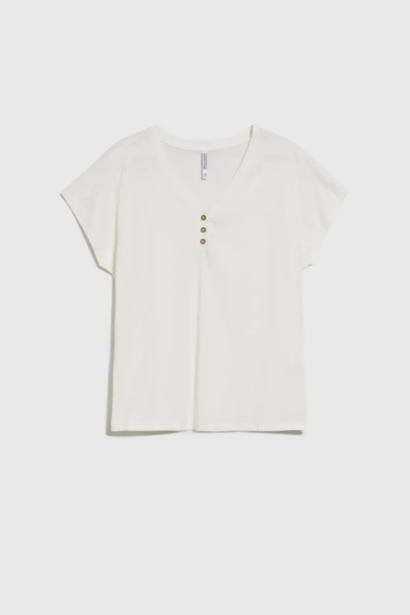 WOMEN'S TSHIRT L-TS-4702 OFF WHITE - Imagen 5