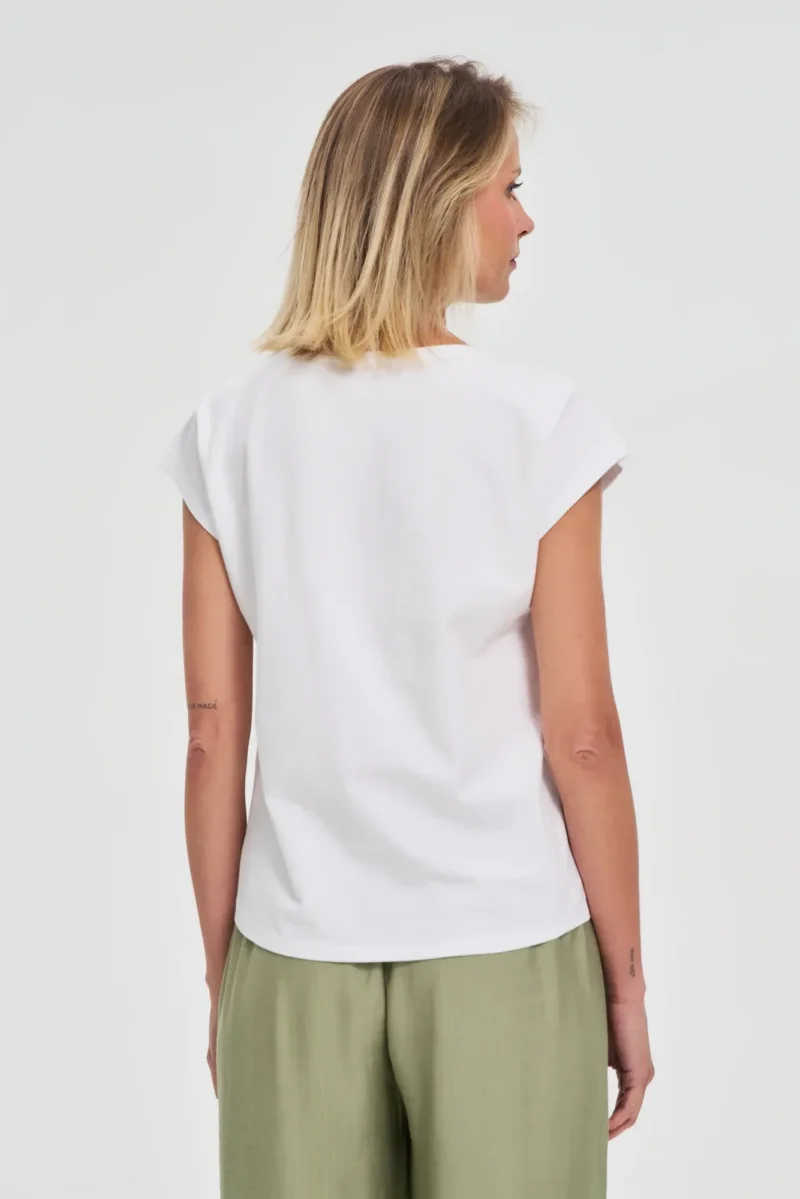 WOMEN'S TSHIRT L-TS-4704 WHITE - Imagen 4