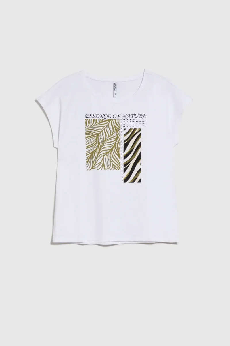 WOMEN'S TSHIRT L-TS-4704 WHITE - Imagen 5