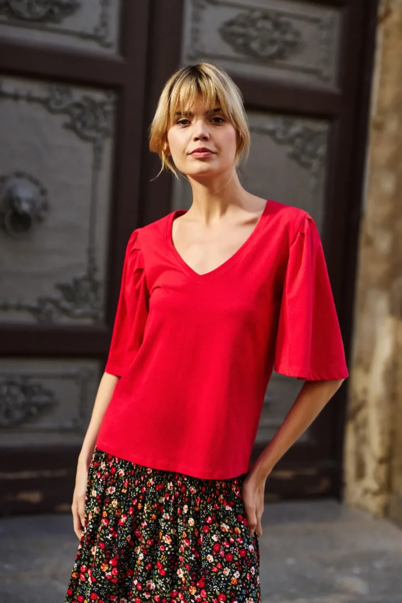 WOMEN'S TSHIRT L-TS-4705 RED