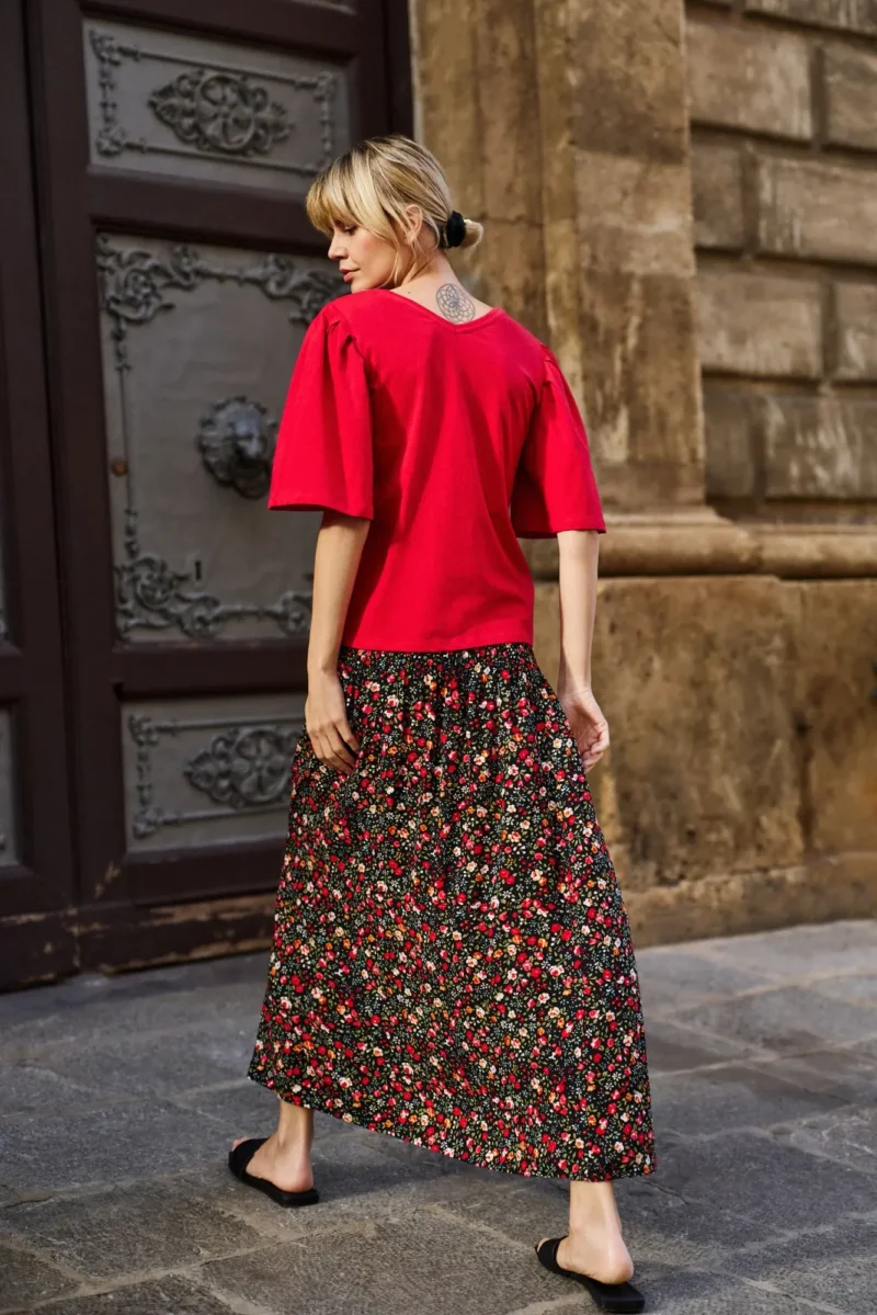 WOMEN'S TSHIRT L-TS-4705 RED - Imagen 4