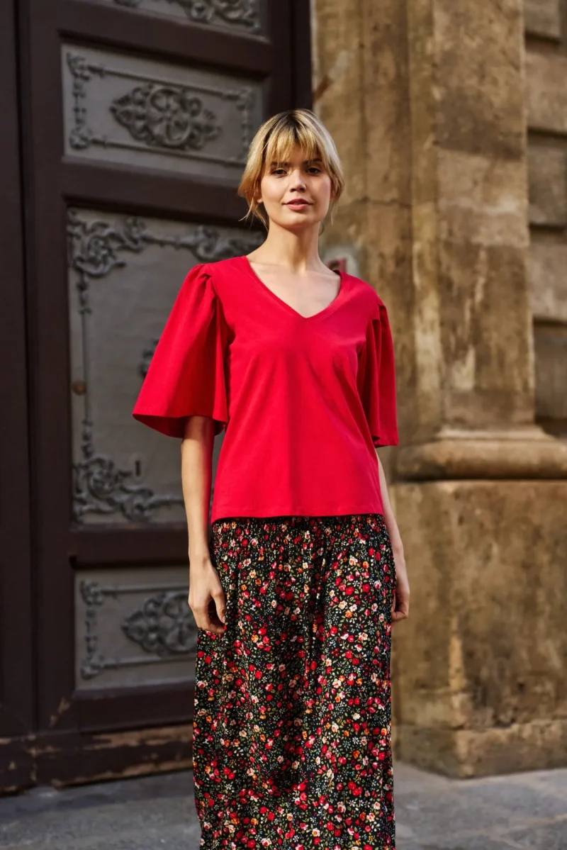 WOMEN'S TSHIRT L-TS-4705 RED - Imagen 5