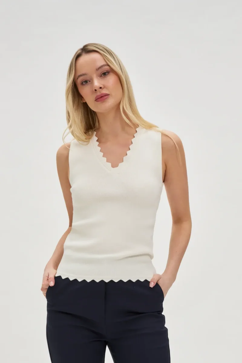 WOMEN'S TOP L-TS-4717 OFF WHITE
