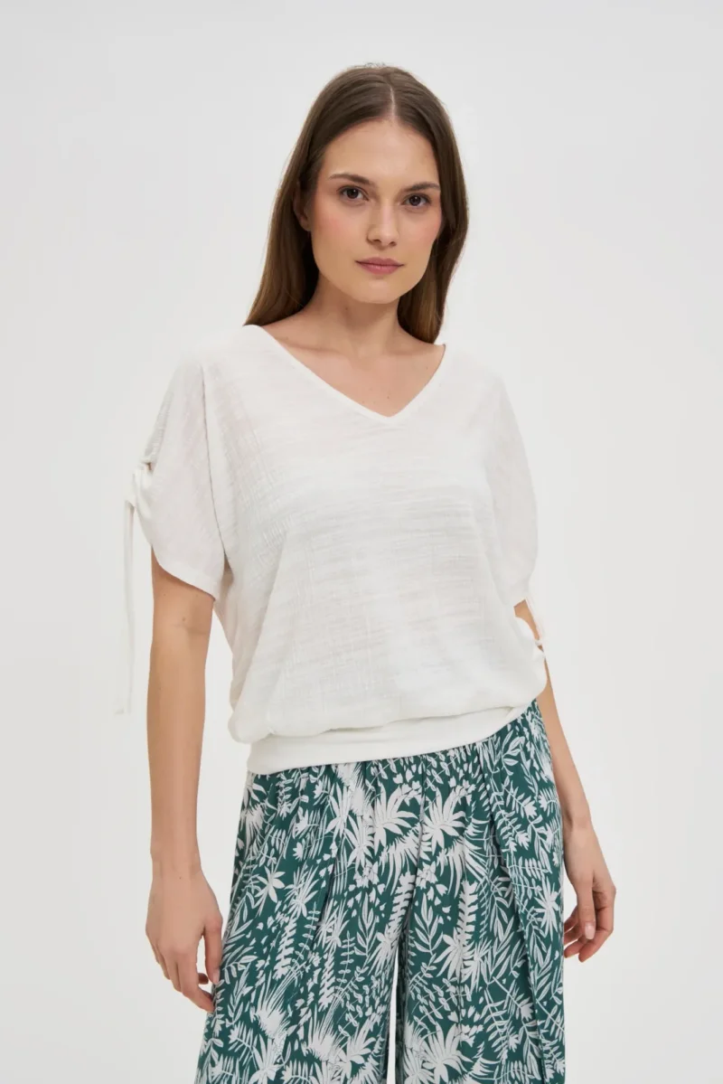 WOMEN'S TSHIRT L-TS-4722 OFF WHITE