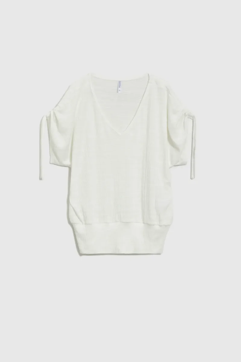 WOMEN'S TSHIRT L-TS-4722 OFF WHITE - Imagen 6