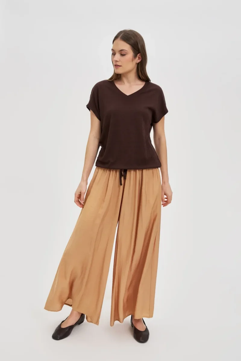 WOMEN'S TSHIRT L-TS-4723 D.BROWN - Imagen 2