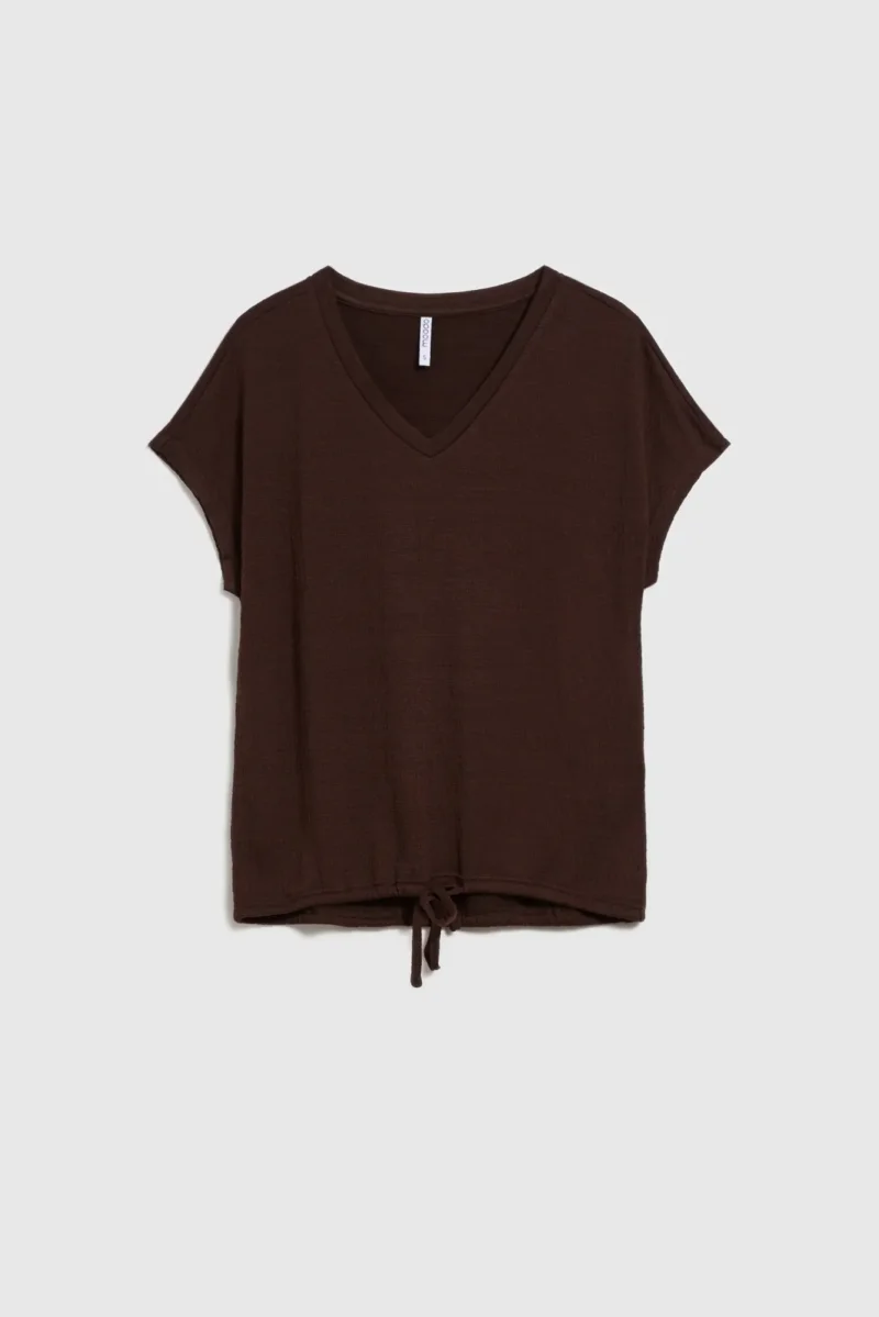 WOMEN'S TSHIRT L-TS-4723 D.BROWN - Imagen 6