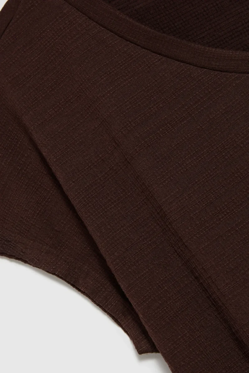 WOMEN'S TSHIRT L-TS-4723 D.BROWN - Imagen 7