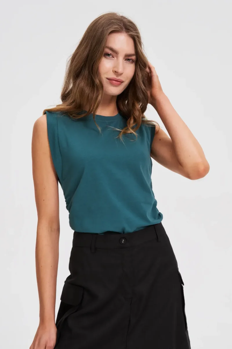 WOMEN'S TSHIRT L-TS-4727 D.GREEN