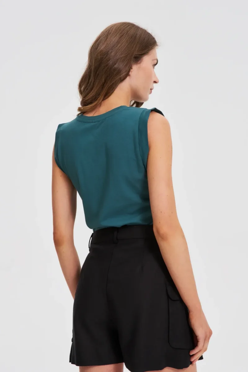 WOMEN'S TSHIRT L-TS-4727 D.GREEN - Imagen 4