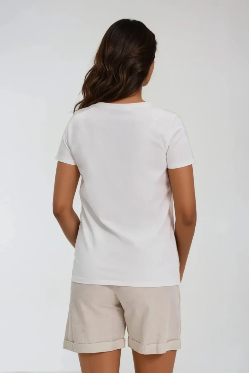 WOMEN'S TSHIRT L-TS-4728 OFF WHITE - Imagen 3