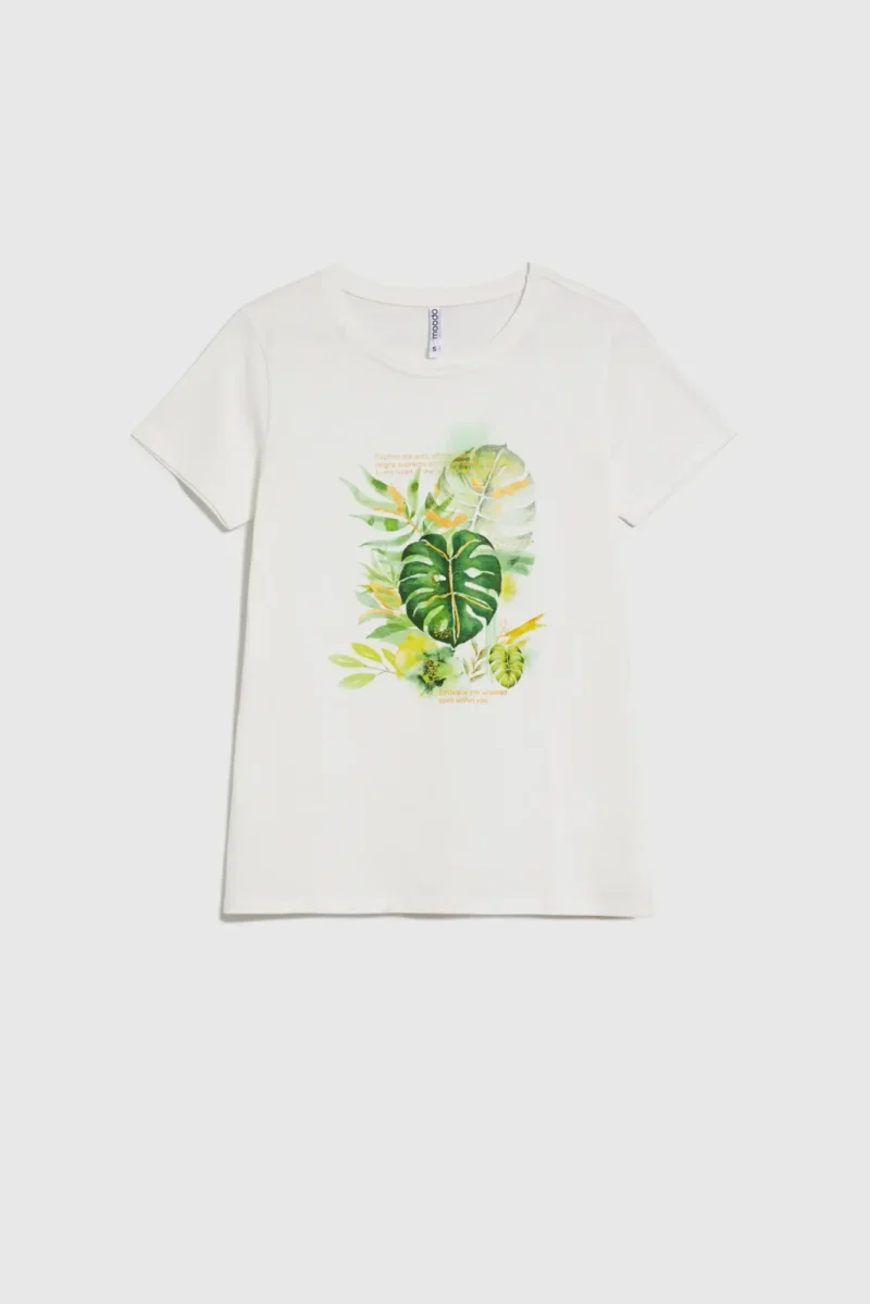 WOMEN'S TSHIRT L-TS-4728 OFF WHITE - Imagen 5