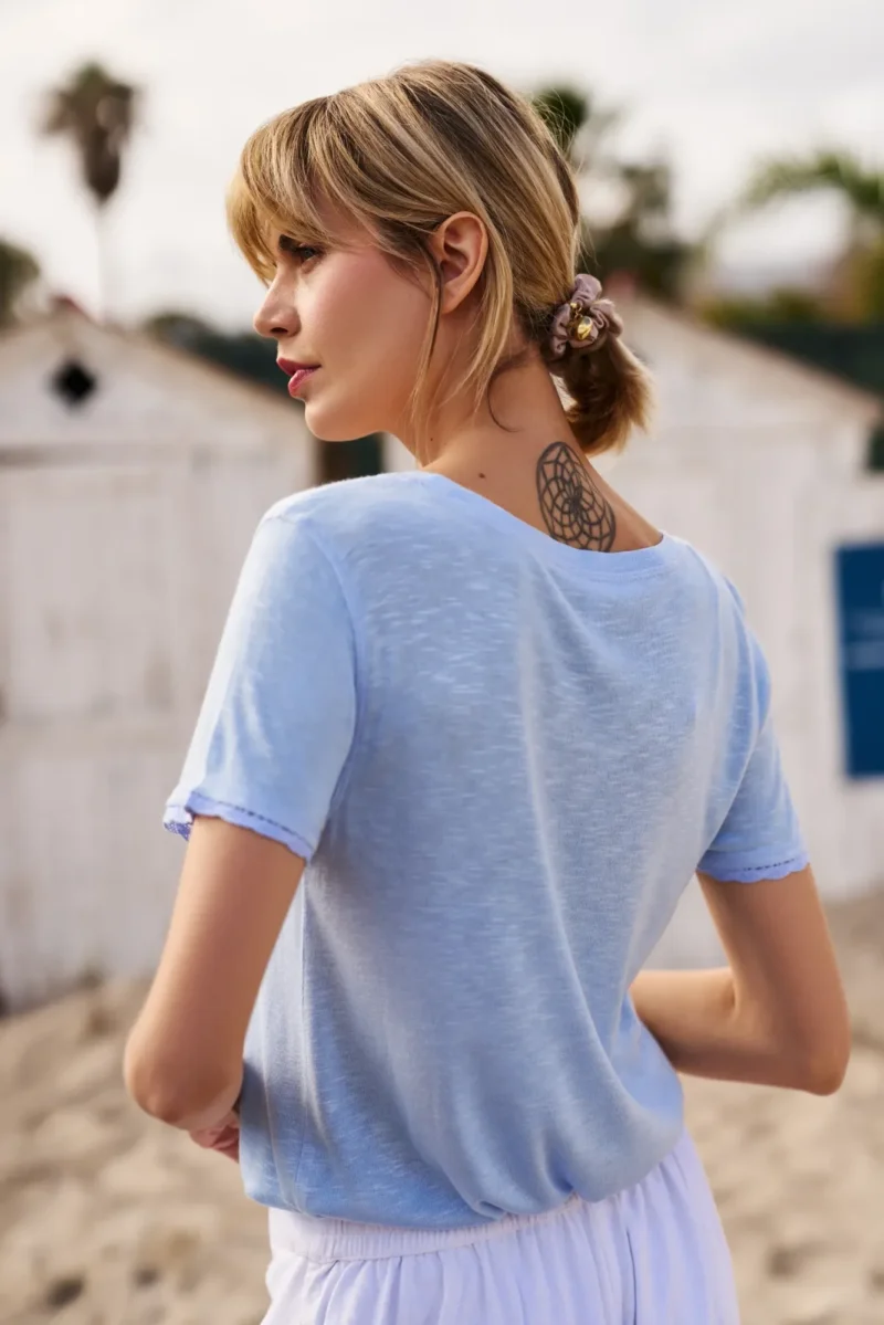 WOMEN'S T-SHIRT L-TS-4672 L.BLUE - Imagen 3