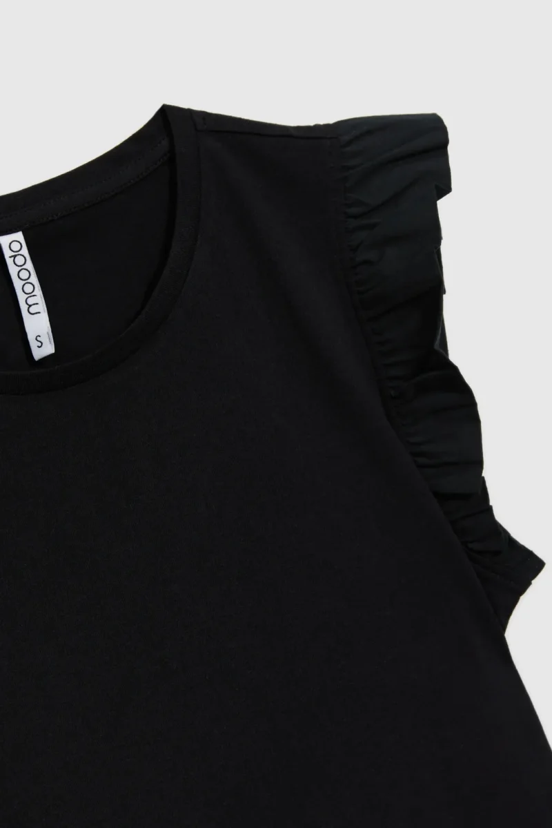 WOMEN'S T-SHIRT L-TS-4732 BLACK - Imagen 5