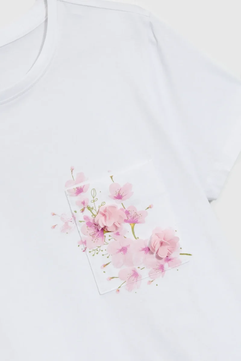 WOMEN'S T-SHIRT L-TS-4733 WHITE - Imagen 6