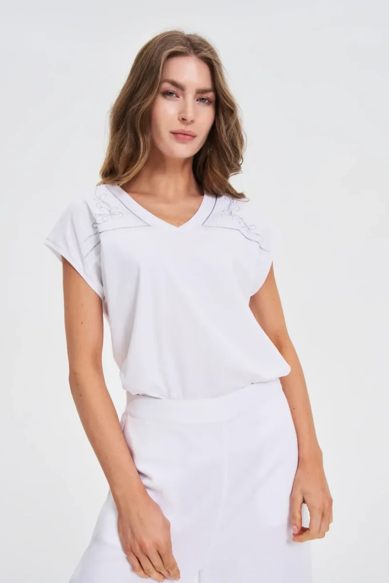 WOMEN'S T-SHIRT L-TS-4734 WHITE
