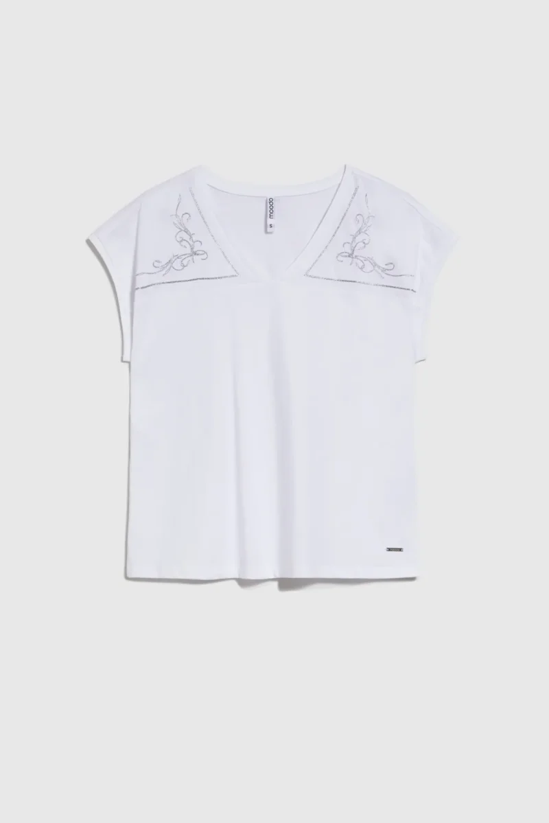 WOMEN'S T-SHIRT L-TS-4734 WHITE - Imagen 5