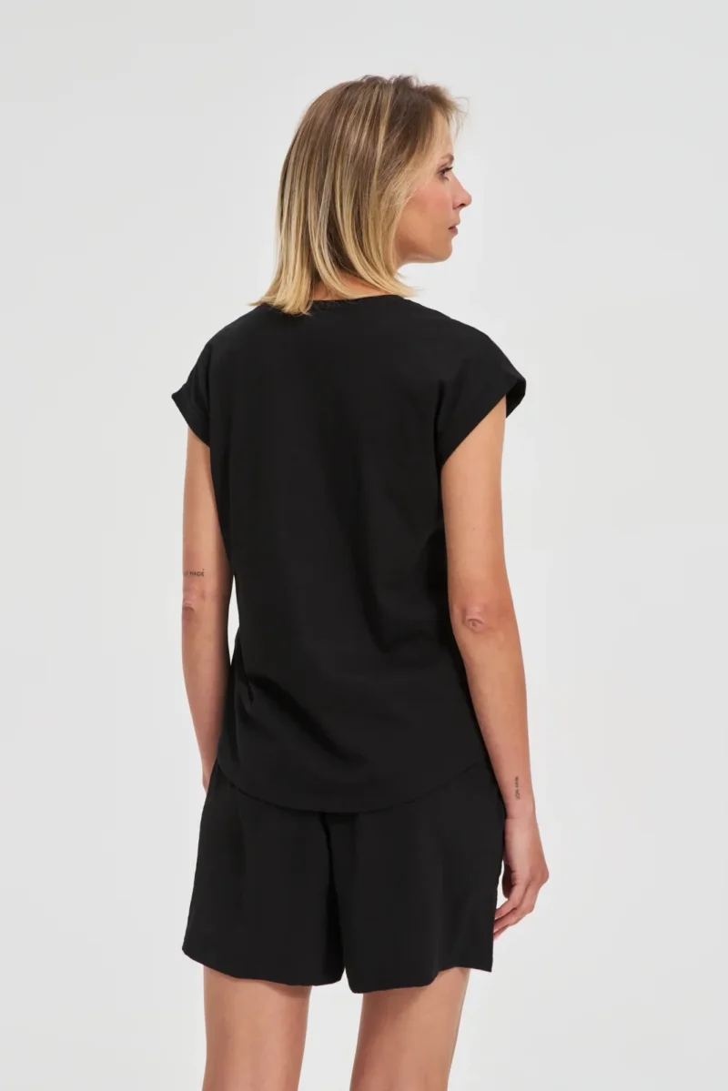 WOMEN'S T-SHIRT L-TS-4739 BLACK - Imagen 4