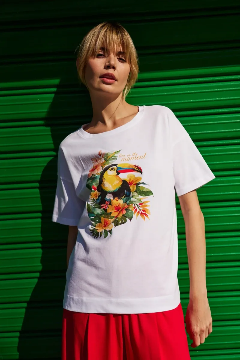 WOMEN'S T-SHIRT L-TS-4740 WHITE