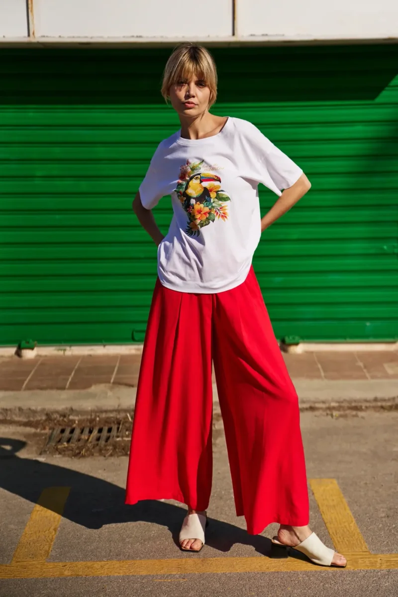 WOMEN'S T-SHIRT L-TS-4740 WHITE - Imagen 2