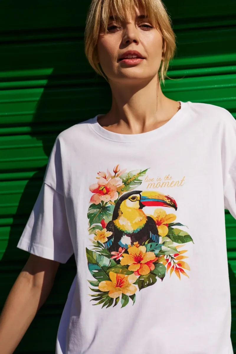 WOMEN'S T-SHIRT L-TS-4740 WHITE - Imagen 3