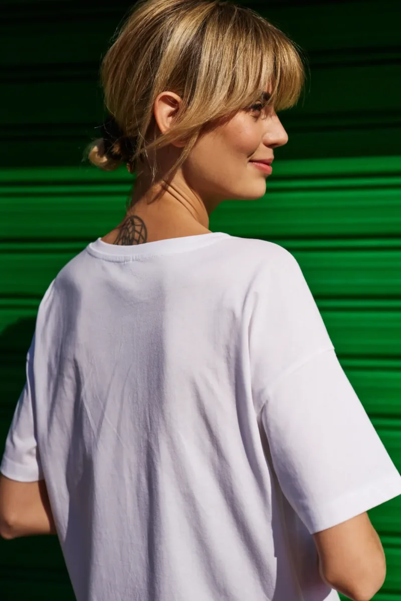 WOMEN'S T-SHIRT L-TS-4740 WHITE - Imagen 4
