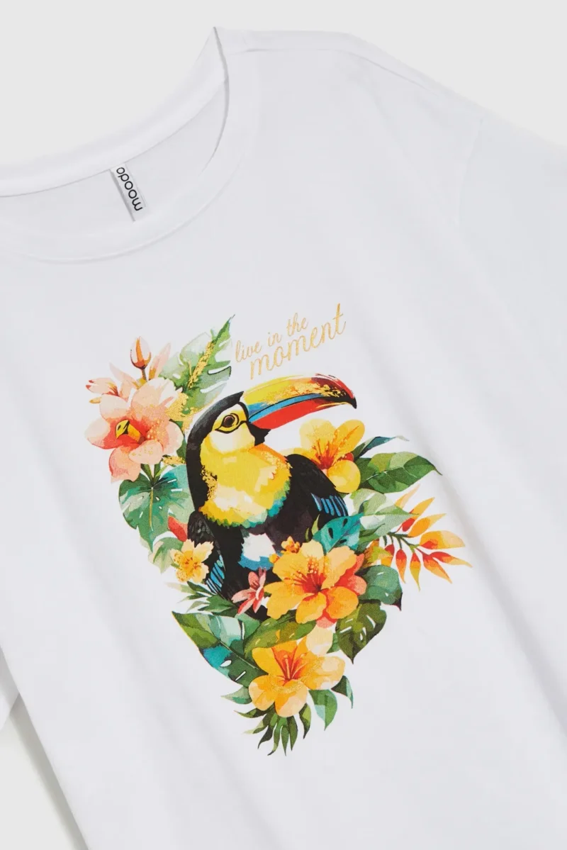 WOMEN'S T-SHIRT L-TS-4740 WHITE - Imagen 6