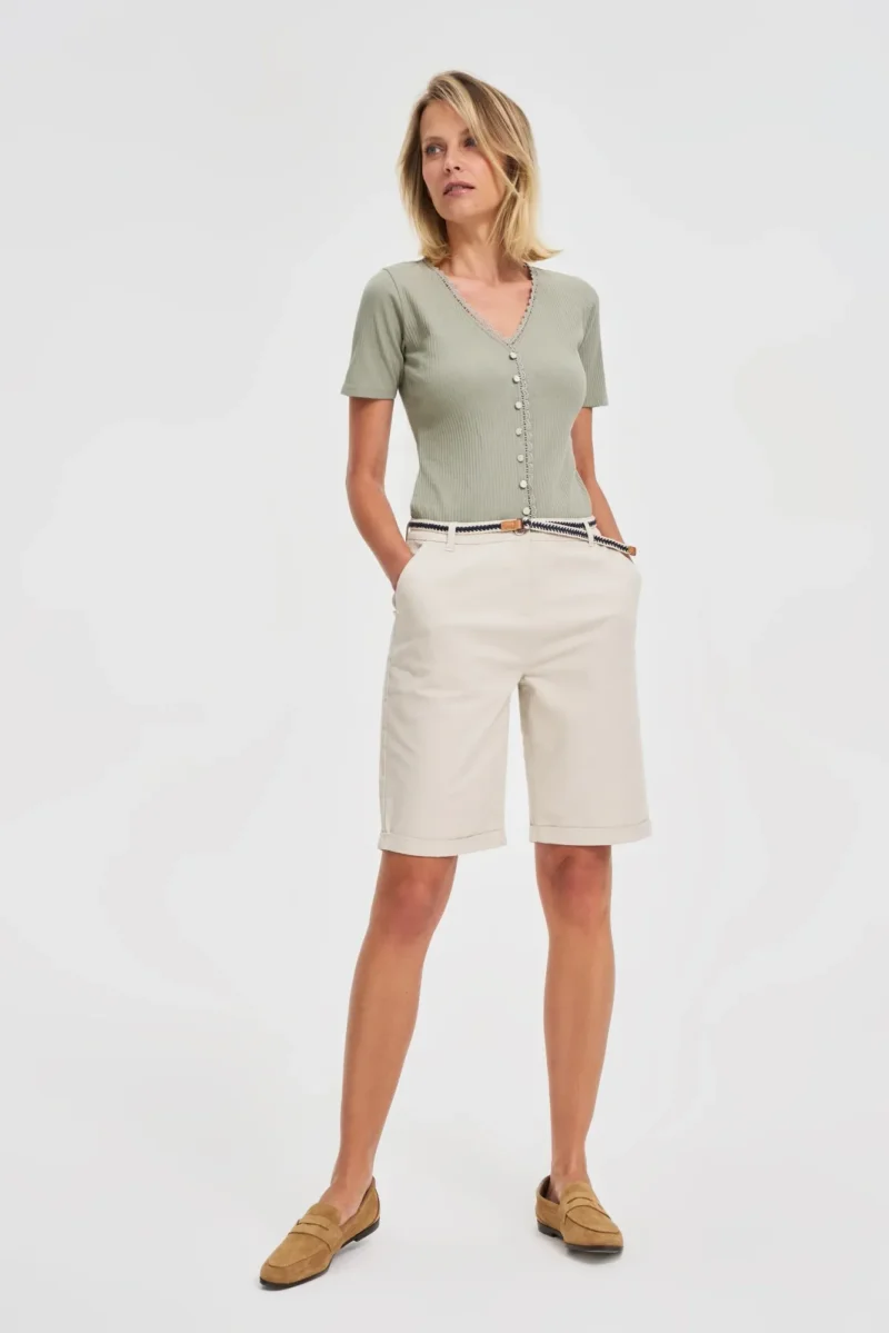 WOMEN'S T-SHIRT L-TS-4741 OLIVE - Imagen 3
